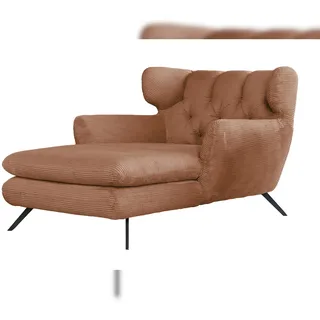 KAWOLA Relaxsessel CHARME Cord 80 x 70 x 100 cm Braun mit Kissen
