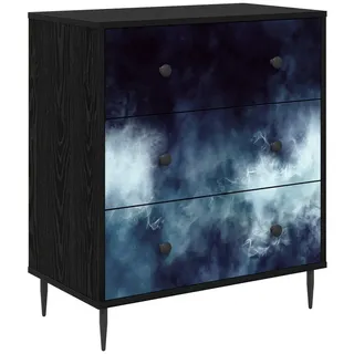 vidaXL RAALTE 66 x 36,5 x 76 cm Blau / Schwarz