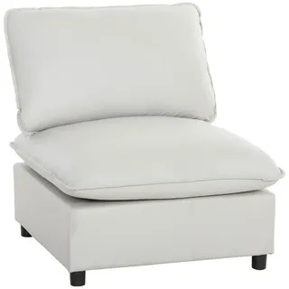 Schlafsessel, Grau, Leder, 74x78x85 cm, Wohnzimmer, Sofas & Couches, Schlafsofas