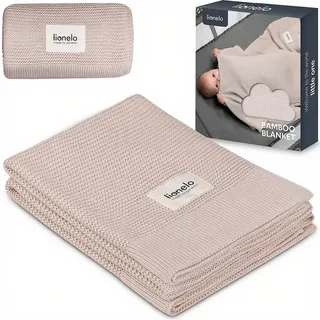 lionelo Bamboo Blanket Babydecke aus Bambusviskose 75 x 100 cm | 100 % Bambusviskose, Weich und Atmungsaktiv, Ab Geburt, Für Kinderwagen und Babybett, Geschenkidee, Waschbar bei 30 °C