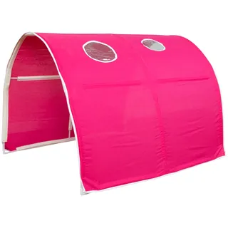Homestyle4u 1442 Betttunnel Magenta - Bettzelt für Kinder & Hochbett
