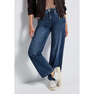 STREET ONE QR Denim-Wide Leg Flared Blau 34/30