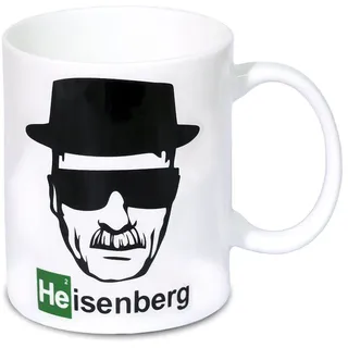 Logoshirt® Breaking Bad I Heisenberg I Gesicht | Porzellan Tasse Kaffeebecher, 300 ml | spülmaschinenfest & mikrowellengeeignet | in farbiger Geschenkverpackung | Lizenziertes Original Design