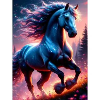 ZEELANNA Diamond Painting Erwachsene Pferd, Diamond Painting Bilder Tiere 5D Diamant Set, Diamant Malerei DIY Diamant Painting Bilder Erwachsene für Home Wand Decoration, 30x40cm