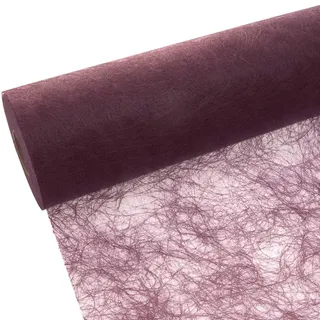 Sizoflor Tischband Tischläufer Tischdeko - 25 Meter Rolle + 100 Dekoherzen Gratis (20cm Breite, Bordeaux)