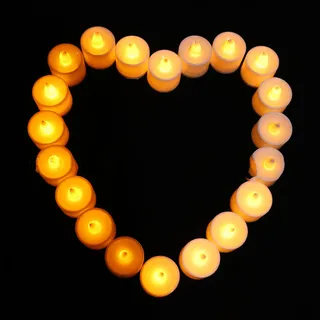 24-teiliges Led-kerzenset, Kreative Dekokerze Für Heiratsanträge, Flammenlose Wunschkerze.