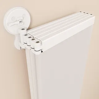 Aeovot Faltbarer Duschvorhang Transparent mit Saugnapf - Schimmelresistent, Duschvorhangstange L/U Form - Ohne Bohren, Einstellbarer Winkel, Vorhang Dusche Wasserdicht für Badewanne(172 cm/67.7 in)