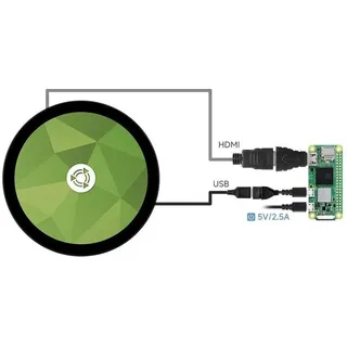 Waveshare 5inch HDMI Round Touch Display 1080x1080, IPS 10-Point Touch