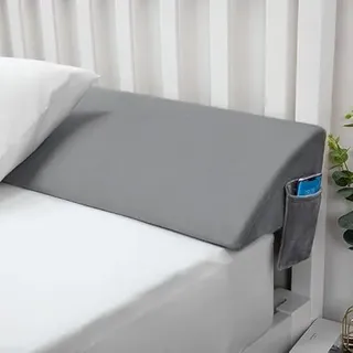 HNBCYRND Bettkeil Lückenfüller, Bettkeilkissen Für Kopfteil, Lang Lesekissen,Kopfteilkissen, Bettlückenfüller, Kopfteil-Keilkissen, Schickes Jacquard-Samt-Kissen Für Kopfteil(137x25x15cm,Grey)