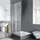 Eckeinstieg mit Gleittüren 100 200 Silber Kunstglas N2ED21002011K