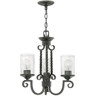 Elstead Lighting Kronleuchter Casa, Schwarz, Metall, Glas, 56.5 cm, RoHS, Lampen & Leuchten, Innenbeleuchtung, Hängelampen, Kronleuchter