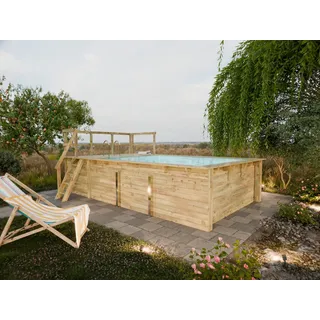 Karibu Schwimmbecken KARIBU Holzpool 44 mm