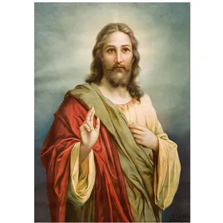Moderne Kunst Jesus Christus Portrait Poster Und Drucke Wandkunst Leinwand Malerei Dekorative Bilder Für Wohnzimmer Dekor (50x70 cm(ohne Rahmen))