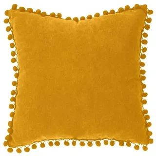 Atmosphera Créateur d'intérieur Dekokissen Pompons 40 x 40 cm Gelb