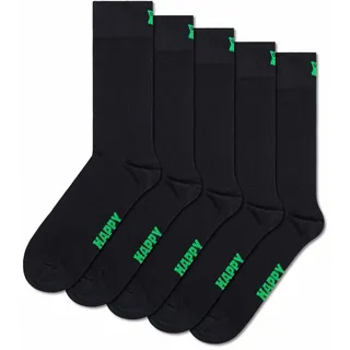 Happy Socks Crew-Socken 5 Paare Schwarz 36-40