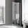 Raya Eckeinstieg mit Pendeltür rechts 75 x 200 cm silber Echtglas RAEPR075201AK