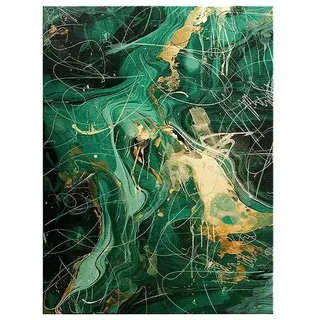 Dotcomcanvas Leinwandbild  (Green Energy - Abstrakt, B x H: 60 x 80 cm)