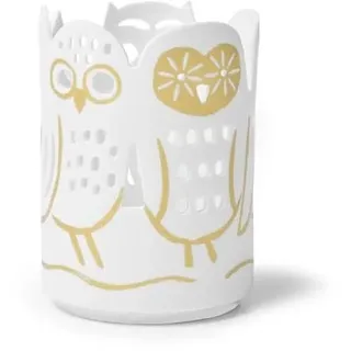 Teelicht "Eulen" mit Gold