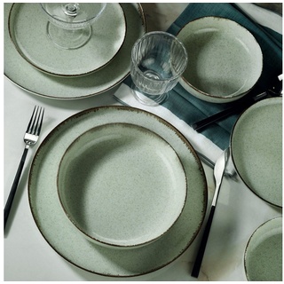 Hermia Concept Teller-Set Kütahya Porselen,(24 Stücke), Grün, 100% Porzellan grün