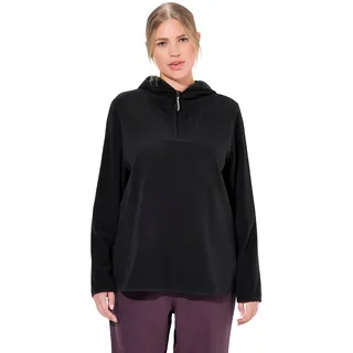 Ulla Popken Damen Sweatshirt | Große Größen, Plus Size, Fleece-Troyer, kurz - 42-44