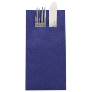 Besteckserviette aus GMIAir, Ideal für private Feiern und Gastronomie, 40 x 40 cm, 1/8 Falz, 75 Stück, Farbe royalblau