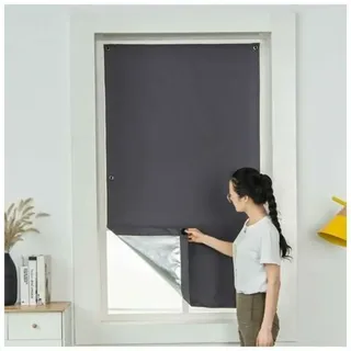 Wärmedämmrollos Mit Saugnäpfen Für Sonnenreflektoren Und Dachfenster, 60 X 120 Cm, Dunkelgrau