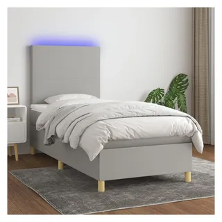 vidaXL Boxspringbett 80 x 200 cm Hellgrau