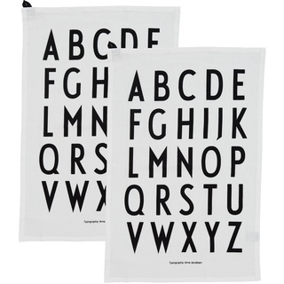 Design Letters - Classic Geschirrtuch, weiß (2er-Set)