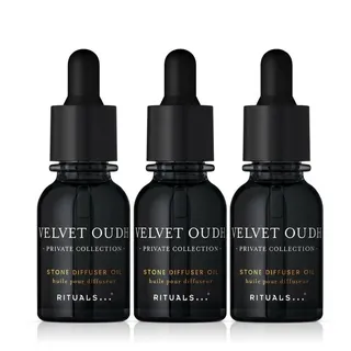 Rituals Raumduft Rituals Velvet Oudh Refill Nachfüllöl 3er Set (Vorteilspack mit drei Nachfüllölen für langanhaltenden Raumduft, 1-St) braun|weiß