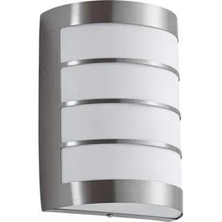LINDBY Außenwandleuchte Edelstahl 20 cm E27 IP44 grau