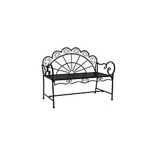 Outsunny Sitzbank 107 x 55,5 x 88,5 cm schwarz