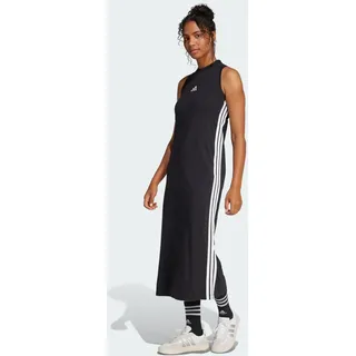 Adidas Essentials 3-Streifen Racerback ärmelloses Langes Kleid Black / White L