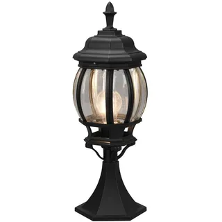 TRIO Leuchten LED Sockelleuchte, LED wechselbar, Warmweiß, Garten-laterne Landhausstil, Wegbeleuchtung Gartenleuchten Strom 49cm schwarz