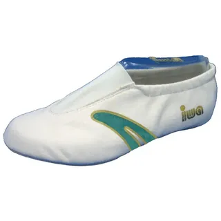 IWA Gymnastikschuh 405 - Creme mit grünen Streifen - 36