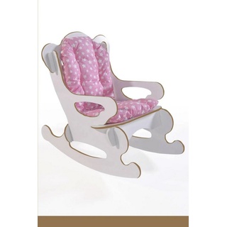 moebel17 Schaukelstuhl Schaukelstuhl für Kinder in verschiedenen Farben, Gemütlicher Sitzkomfort durch Polsterung im Sitz- und Lehnbereich weiß