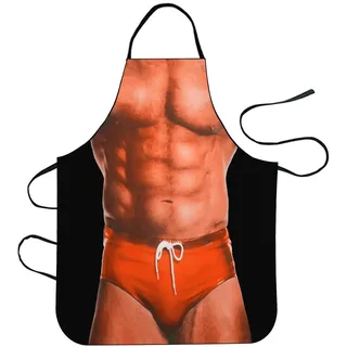 EQLEF Sexy Schürze, lustige Neuheit, Küchenschürze, Kochen, Grillen, Party, Geschenk - 58*72cm