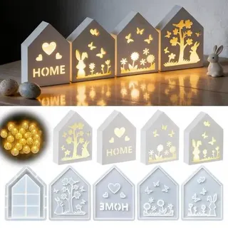 Silikonformen Gießformen Ostern 25-teilig Haus Osterhase DIY