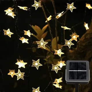Ninonly Outdoor Solar Fairy Lights, 14 m, 120 LED -Sterne, Gartendekoration im Freien, 8 Modi, Wetterfest, Lichter Weihnachten, Hochzeit, Balkon