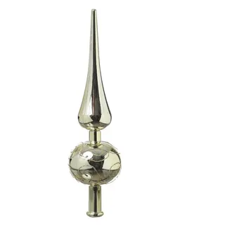 MARELIDA Christbaumspitze Weihnachtsbaum Baumspitze Kunststoff gold H:23cm Spitze für Christbaum goldfarben