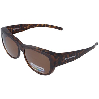 Gamswild Sonnenbrille UV400 Sportbrille Überbrille, polarisiert, universelle Passform Damen Herren Modell WS4032 in schwarz, braun, grau braun