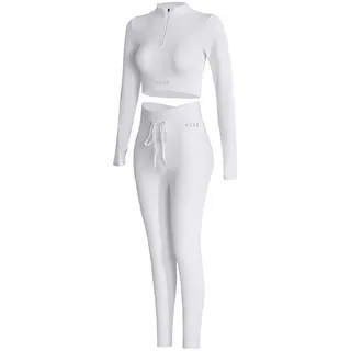 YEAZ Yogatop RUNWAY Set 2-tlg Grau/Weiß XL