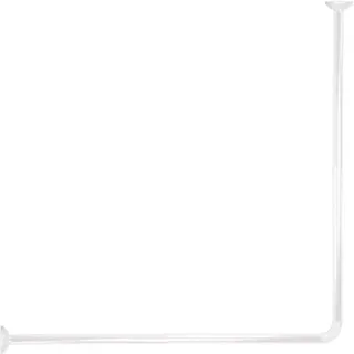 Eckduschstange 80x80cm Aluminium - Weiss Tendance