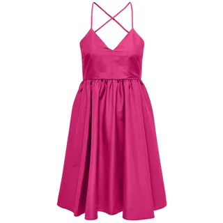 JDY Damen Kleid JDYSELENA S/L Short Dress WVN (DE/NL/SE/PL, Alphanumerisch, M, Regular, Regular, Fuchsia Purple) - M