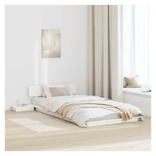 vidaXL Bettgestell 80 x 200 cm Weiß