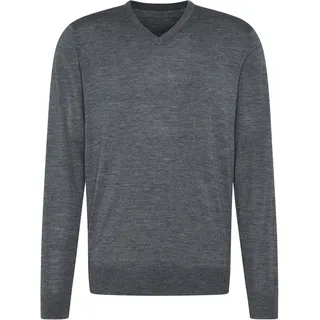 V-Ausschnitt-Pullover BUGATTI Gr. XL, grau (dunkelgrau) Herren Pullover V-Ausschnitt-Pullover