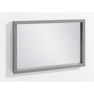 Composad | Spiegel der Linie LAFABRICA mit Rahmen aus Holz, Spiegel für Bad, Eingang und Wohnzimmer, moderner Spiegel, Abmessungen (BxHxT) 90 x 60 x 60 cm, Farbe Zementgrau, Made in Italy