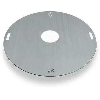 mocisa Universal BBQ Grillplatte 80 cm | Feuerplatte | Fassgrill | Kugelgrill | Ø80 cm Stahl Stärke 5mm | hergestellt in Bayern | Plancha | Feuerring | Grillring | BBQ Ring | BBQ-Disc