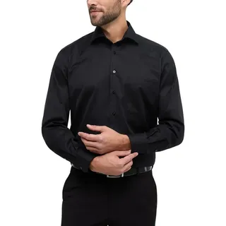 Eterna Langarmhemd Schwarz 40