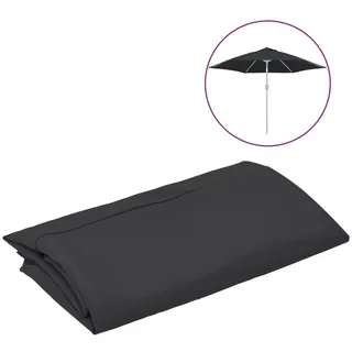 DOTMALL Sonnenschirm Ersatzbezug für Sonnenschirm Anthrazit 300 cm schwarz