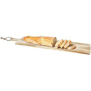 XXL Teak HOLZ Servierbrett Servierplatte Schneidebrett Schneidbrett Brett Holzplatte handgearbeitete Unikate mit Griff 100cm Lang